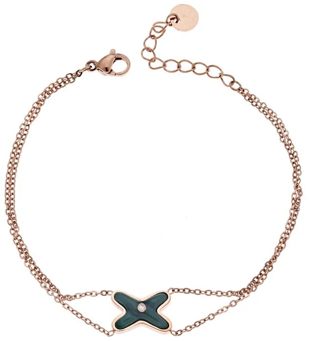 Βραχιόλι Senza Rose Gold -Bordeaux Steel