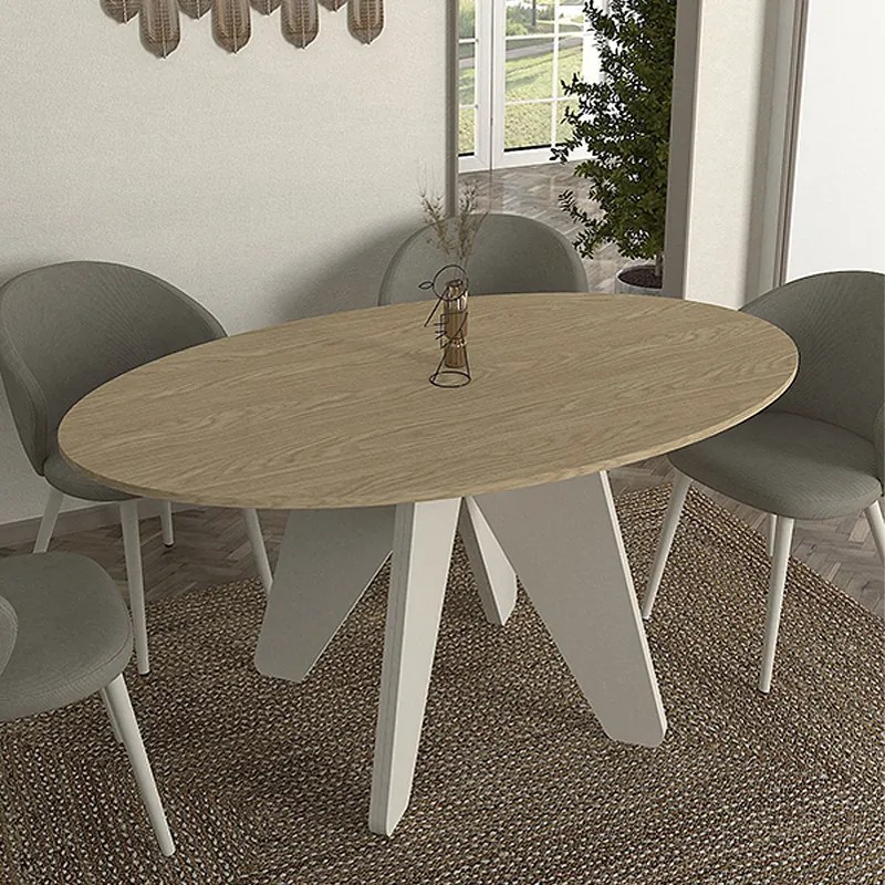 Τραπέζι Rebel Megapap χρώμα rota oak - sandstone 150x90x75εκ.-GP042-0290,1