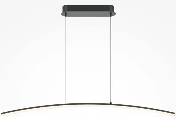 Κρεμαστό Φωτιστικό Οροφής LED 15W Μαύρο 3000K-4000K Dimmable Curve MOD243PL-L18BK Maytoni MOD243PL-L18BK Μαύρο