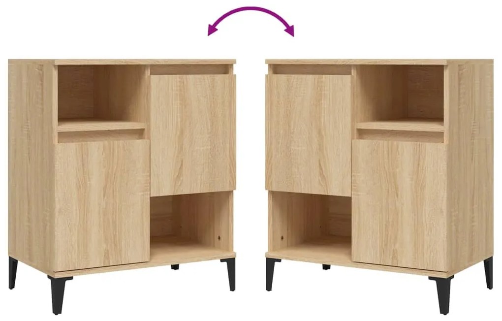 vidaXL Ντουλάπια 2 τεμ. Sonoma Δρυς 60x35x70 εκ. Επεξεργασμένο Ξύλο