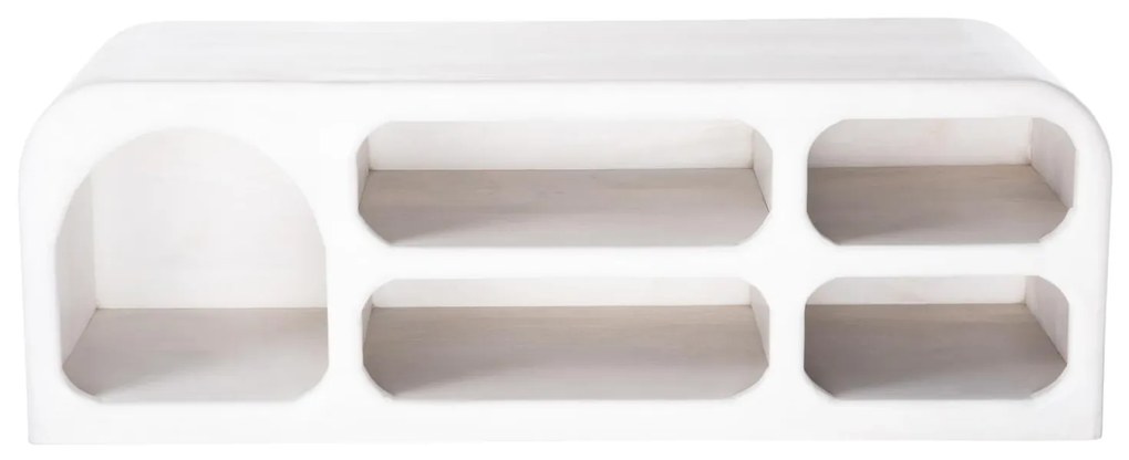 Έπιπλο τηλεόρασης HANDYR Μασίφ Ξύλο Mango σε Λευκό 130x40x45Yεκ. 130x40x45 εκ.