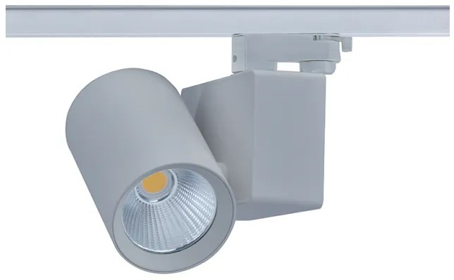 Σποτ Φωτιστικό Ράγας LED IP20  Τριφασικό 20W 4000K Lisor ACA LISOR2040G4 Γκρι