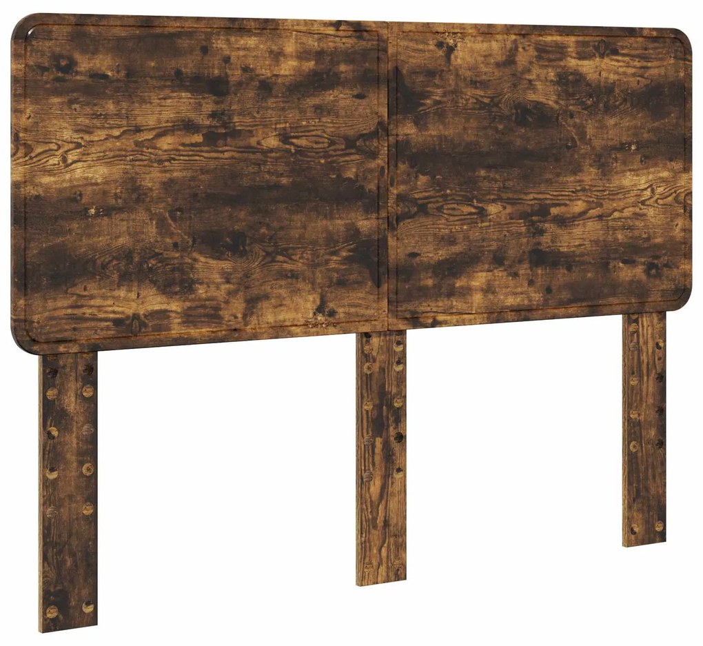 vidaXL Κρεβάτι Αποθήκης Καπνιστό Δρύς 140 x 200 cm Επεξεργασμένο ξύλο