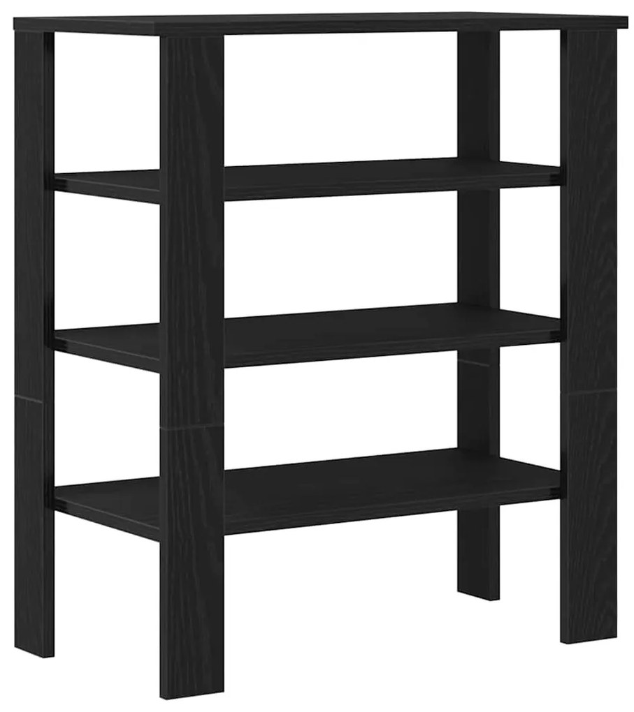 Ράφι παπουτσιών Μαύρο 61x32x70 cm Κατασκευασμένο ξύλο - Μαύρο