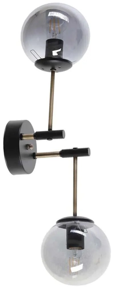 Φωτιστικό Τοίχου - Απλίκα Dolunay 846STL2945 16x20x70cm E27 40W Black-Fume Opviq