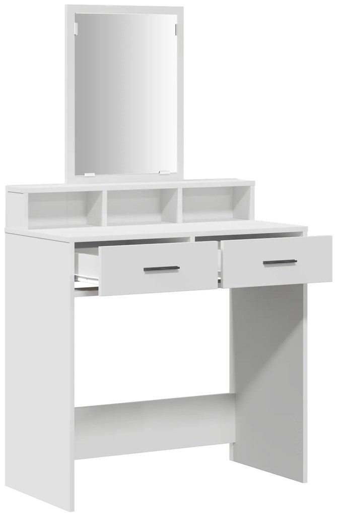 vidaXL Τουαλέτα με Συρτάρια Λευκή 79x41x140 εκ