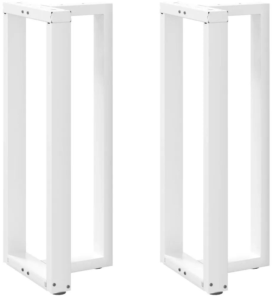 Πόδια Τραπεζιού Μπαρ σε Σχήμα Τ, 2 τεμ. Λευκά 50x35x(100-101) εκ. Ατσάλι