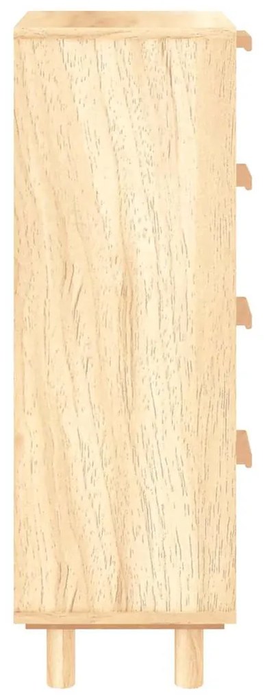 vidaXL Συρταριέρα Καφέ 40 x 30 x 90 εκ. Μασίφ Πεύκο &amp; Φυσικό Ρατάν