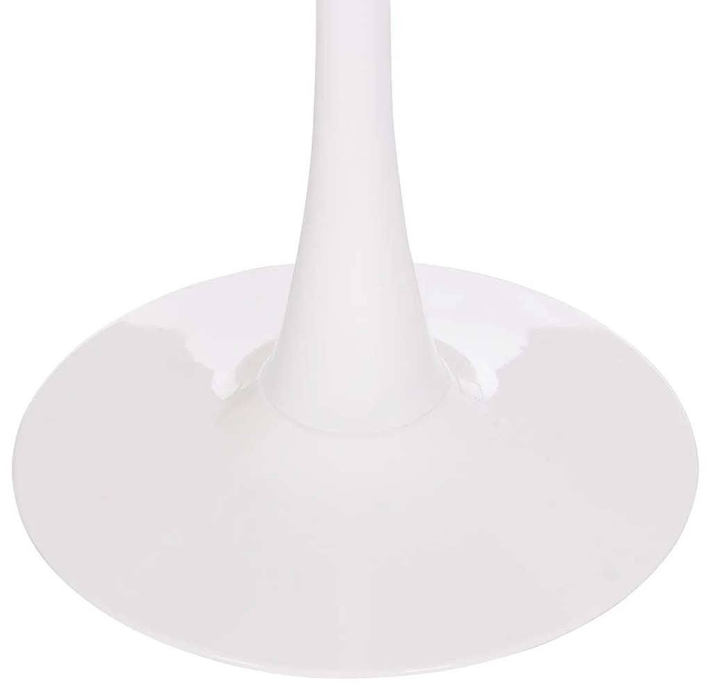 Τραπέζι BROLIN Στρόγγυλο MDF TOP & Βάση Μεταλλική Λευκό Φ90x73Υεκ 90x90x73 εκ.