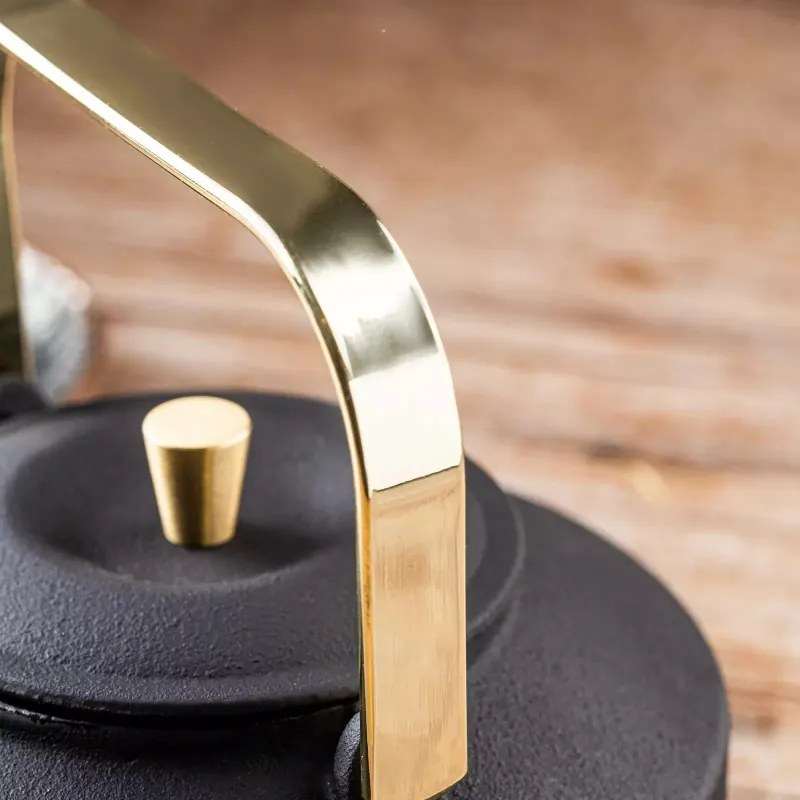 Εγχυτήρας Kinghoff KH 1935, 1 l, Προφίλ στόμιο, Χυτοσίδηρος, Εσωτερικό με εμαγιέ, Μαύρο