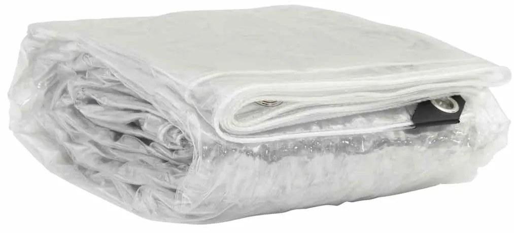 Σαφής μουσαμάς με οπές 5x5 m PVC - Διαφανές