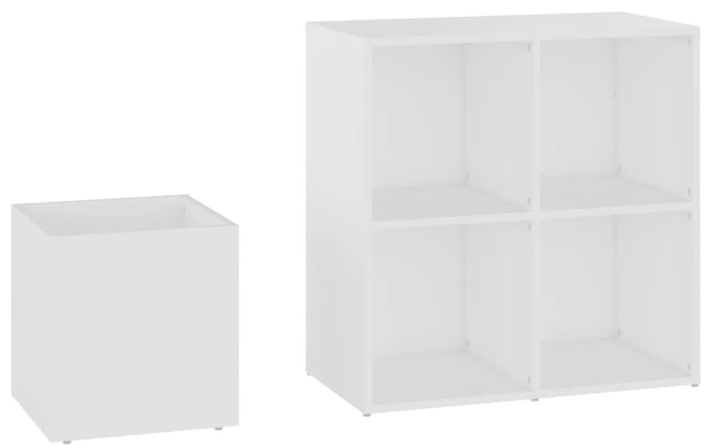 vidaXL Παπουτσοθήκη Χολ Λευκή 105 x 35,5 x 70 εκ. από Επεξ. Ξύλο
