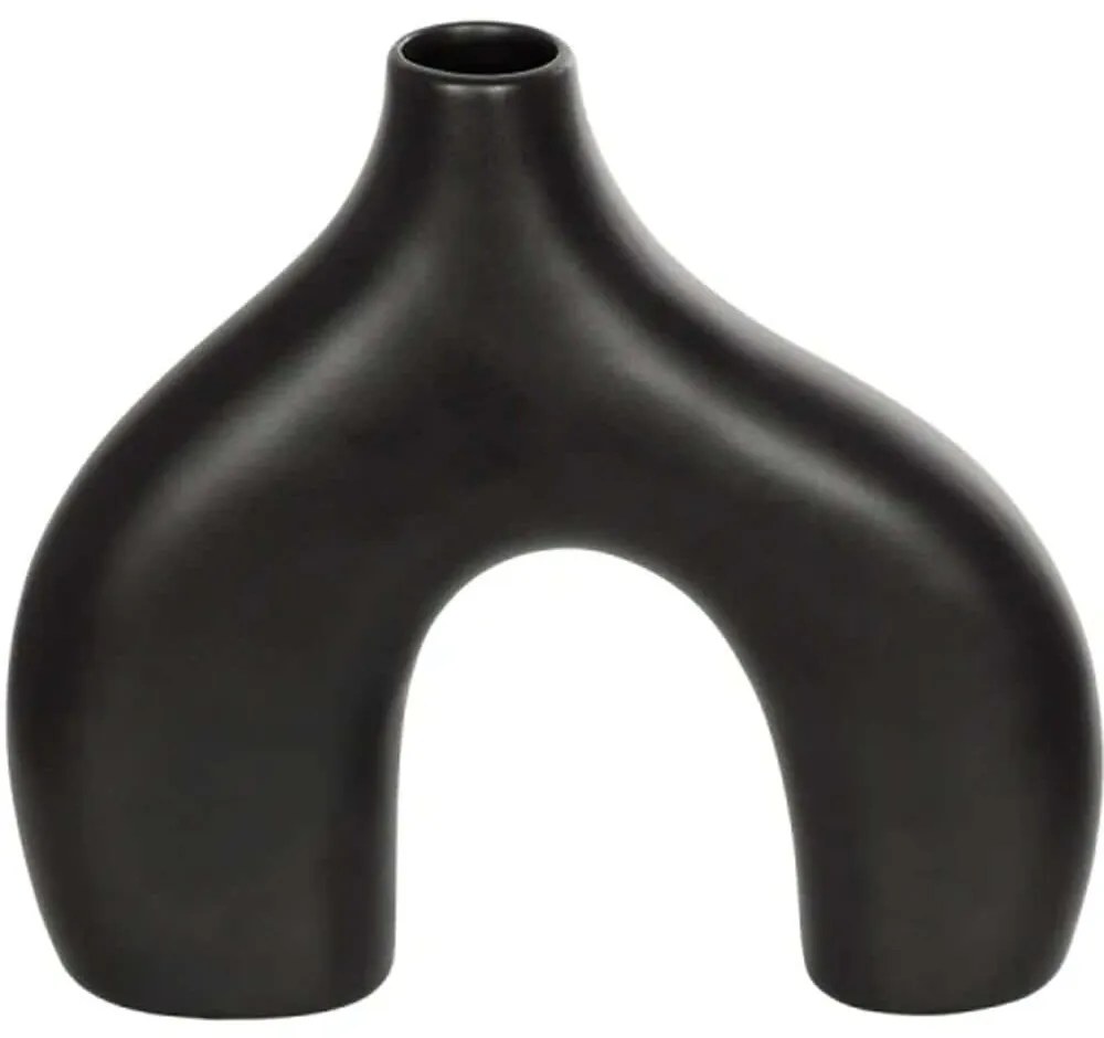 Βάζο Toledo 21249 27x6x24cm Black GloboStar Κεραμικό