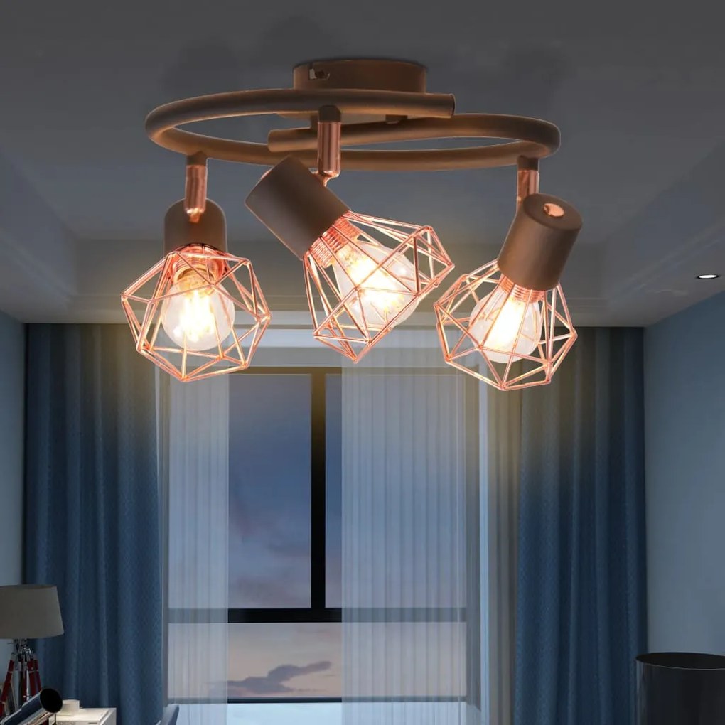 vidaXL Φωτιστικό Σποτ Ράγα με 3 Λαμπτήρες LED Filament 12 W