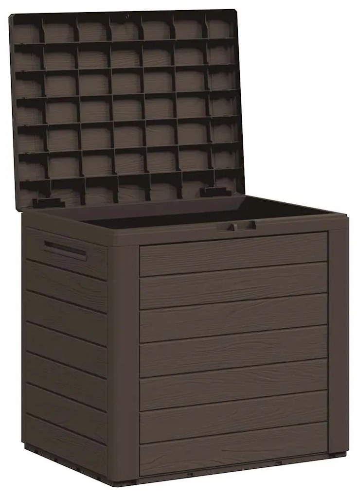 vidaXL Μπαούλο Αποθήκευσης Κήπου Καφέ 58,5x46x55 εκ. απο Πολυπ/λένιο