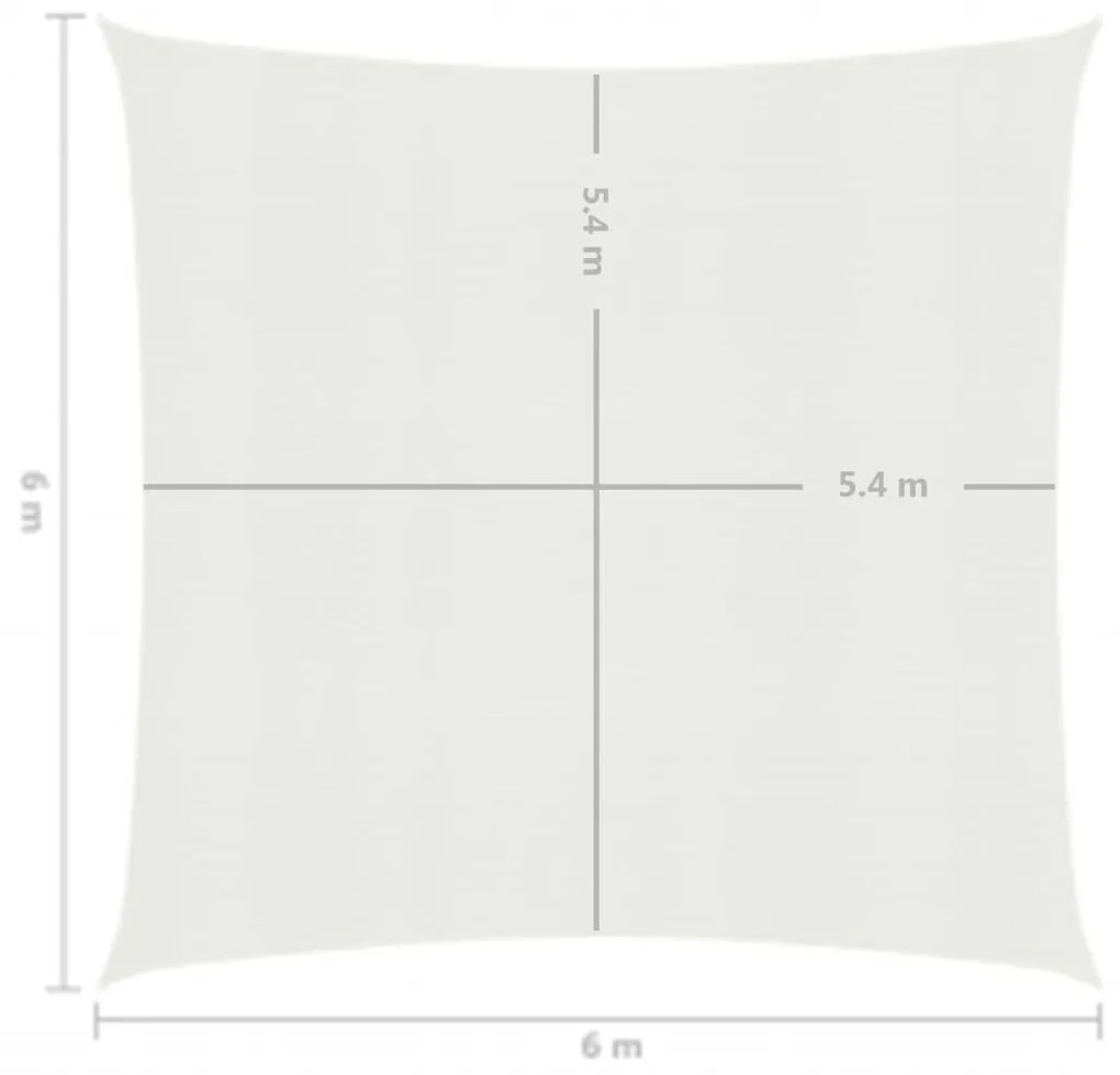 Πανί Σκίασης Λευκό 6 x 6 μ. από HDPE 160 γρ./μ² - Λευκό