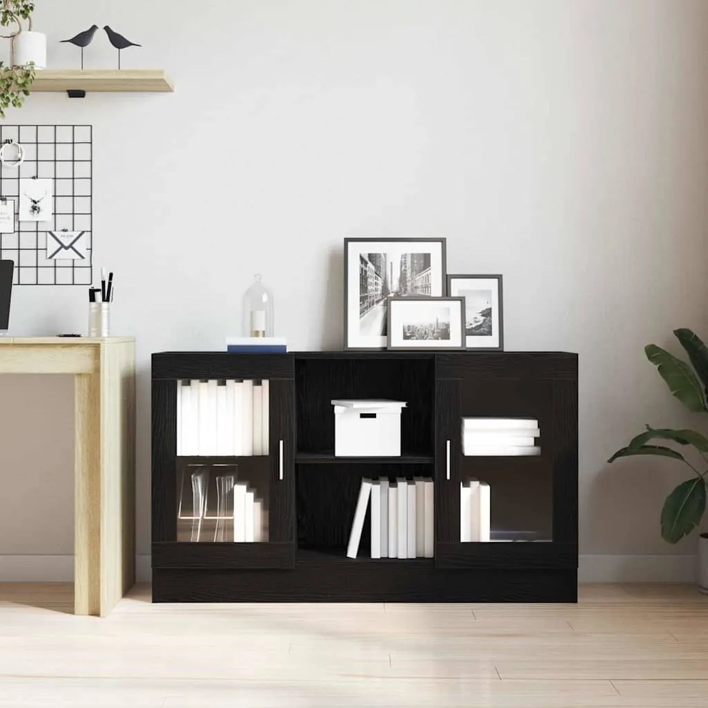 vidaXL Πλαϊνό γραφείο Μαύρο 120 x 30.5 x 70 εκ Επεξεργασμένο ξύλο