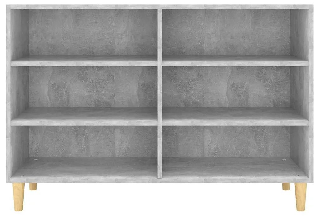 vidaXL Ραφιέρα Γκρι Σκυροδέματος 103,5 x 35 x 70 εκ. από Επεξεργ. Ξύλο