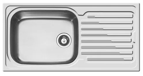 Pyramis Amaltia Plus 1B 1D Ανοξείδωτος Αντιστρεφόμενος Ένθετος Νεροχύτης Σαγρέ Με 1 Γούρνα και Ποδιά 100x50 cm