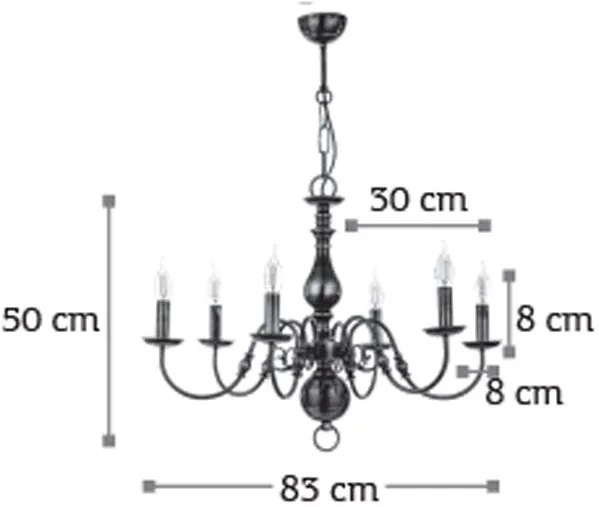 Φωτιστικό οροφής InLight 5309-8 Πολύφωτο