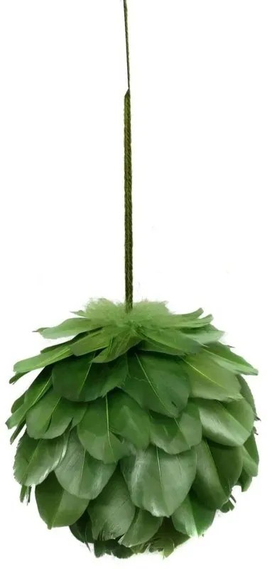 Supergreens Χριστουγεννιάτικο Στολίδι Μπάλα με Φτερά Πράσινη Ø13 εκ.