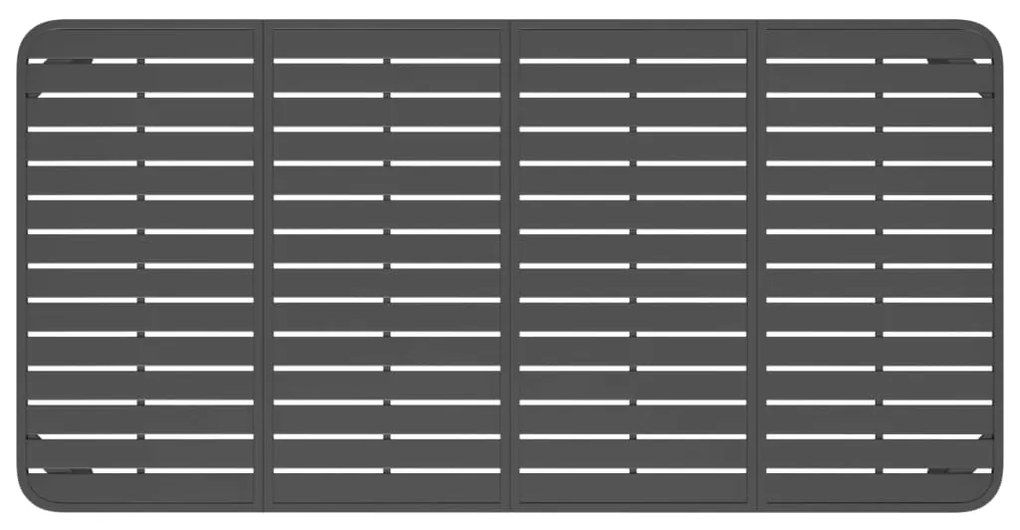 Τραπέζι Κήπου Ανθρακί 200x100x71 εκ. Ατσάλινο - Ανθρακί