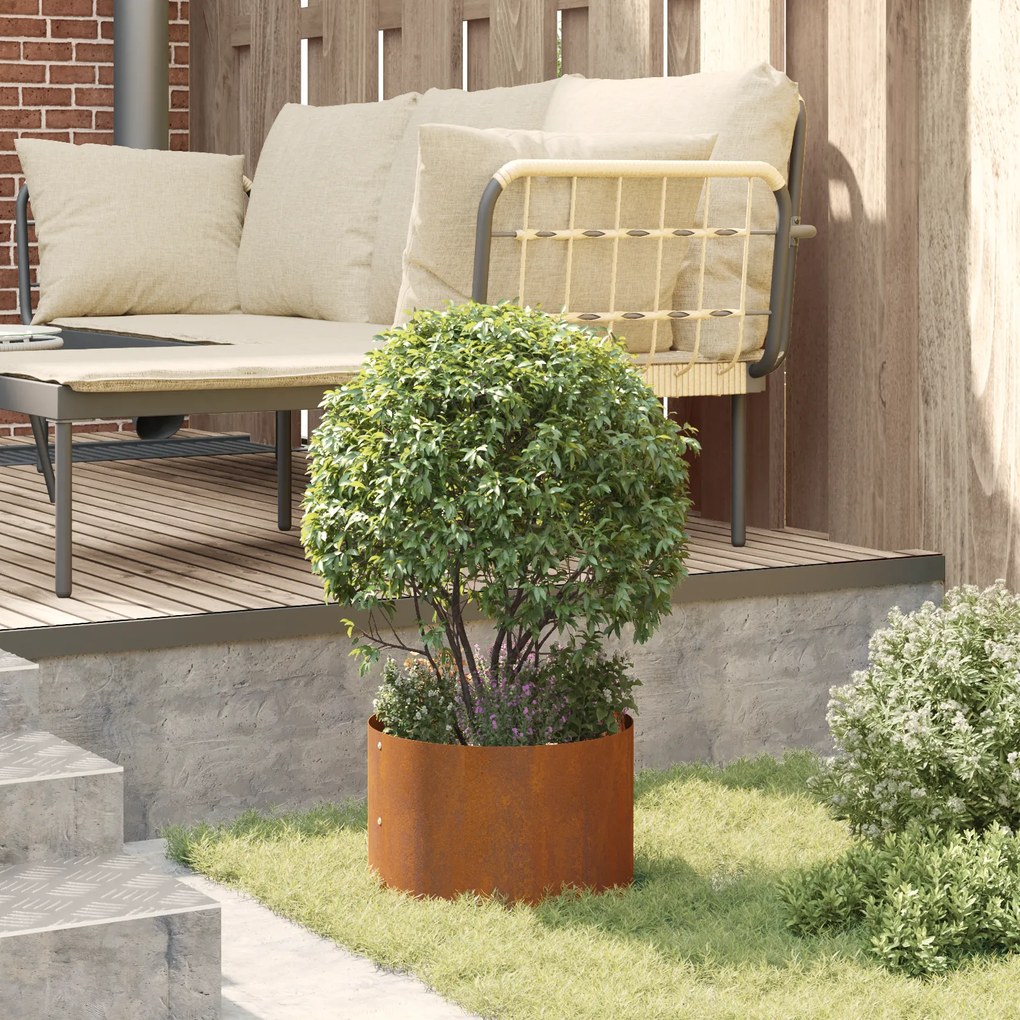 vidaXL Γλάστρα Κήπου Καφέ 30 x 30 x 20 cm Ατσάλι corten