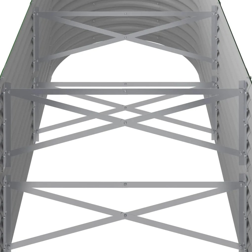 vidaXL Ζαρντινιέρα Πράσινη 224x80x68 εκ Γαλβανισμένος χάλυβας
