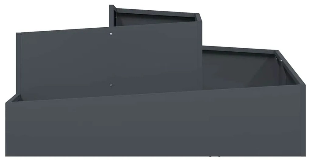vidaXL Γλάστρα Κήπου Ανθρακί 100 x 100 x 50 cm Ατσάλι