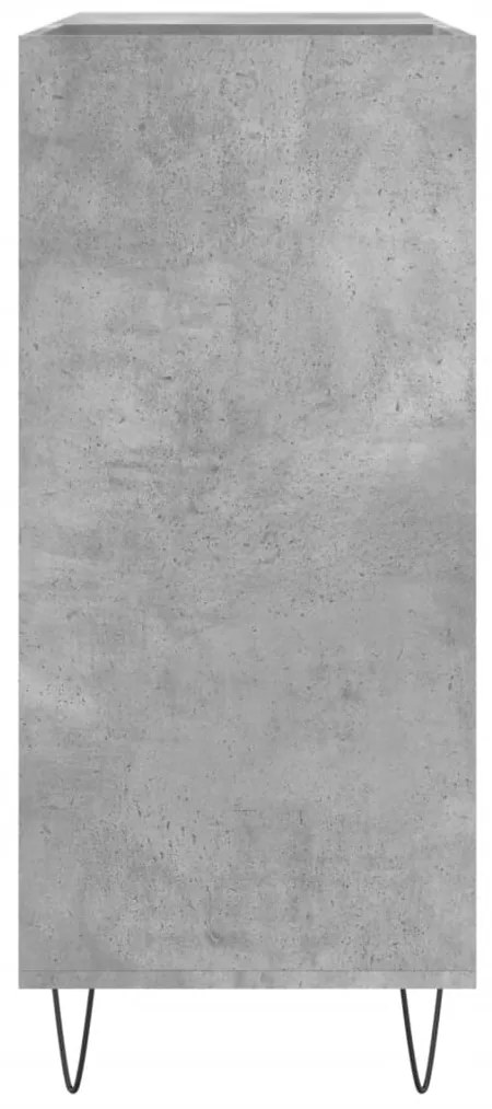 vidaXL Δισκοθήκη Γκρι Σκυροδέματος 84,5 x 38 x 89 εκ από Επεξεργ. Ξύλο
