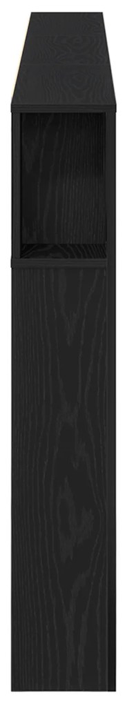 vidaXL Κεφαλάρι Ντουλάπα Μαύρη Δρυς 220x18,5x104,5 εκ