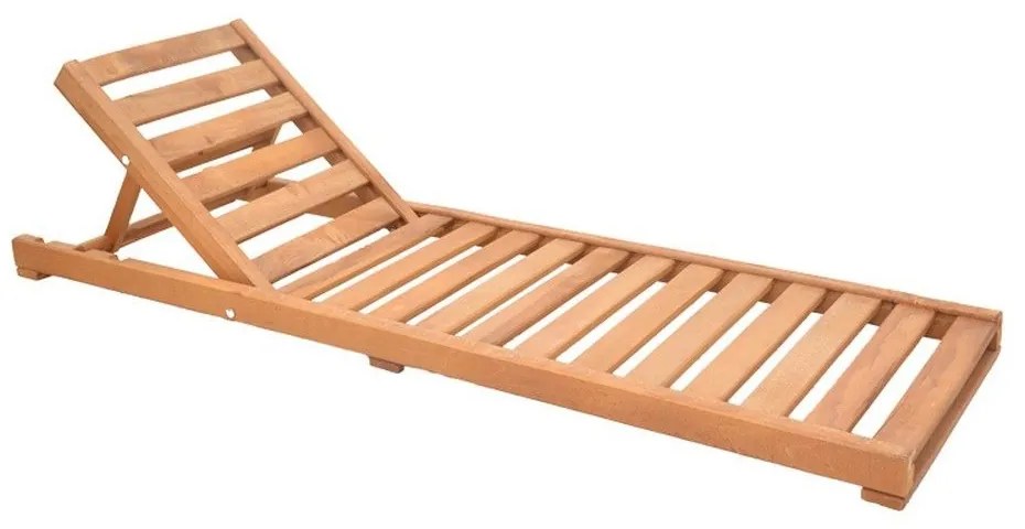 Ξαπλώστρα Specta Από Μασίφ Ξύλο Οξιάς 60x190x50cm Walnut