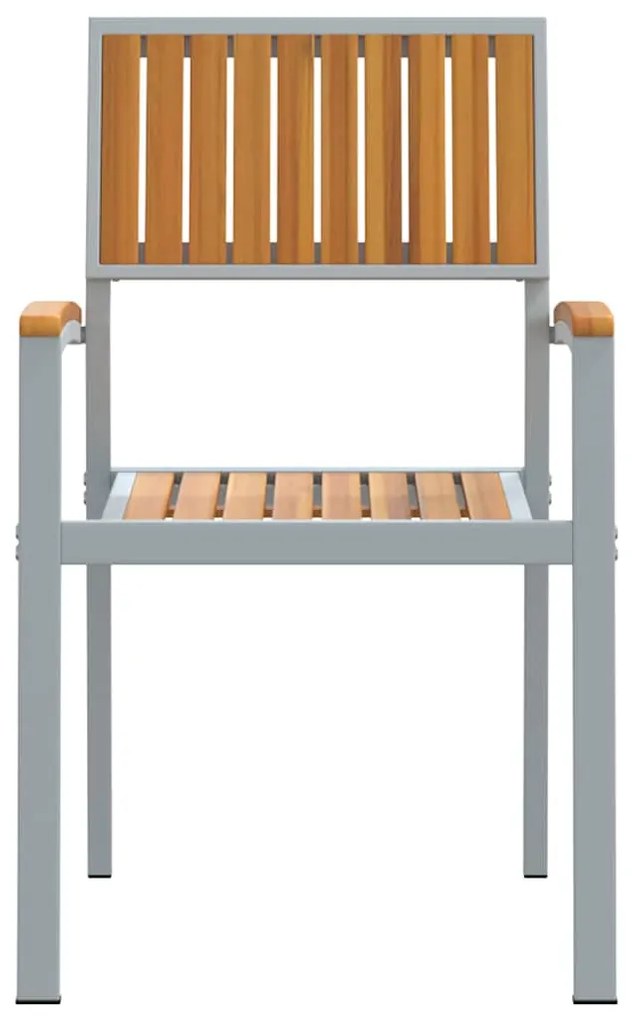 vidaXL Στοιβαζόμενη Καρέκλα 8 pcs Καφέ 56 x 57 x 87 εκ