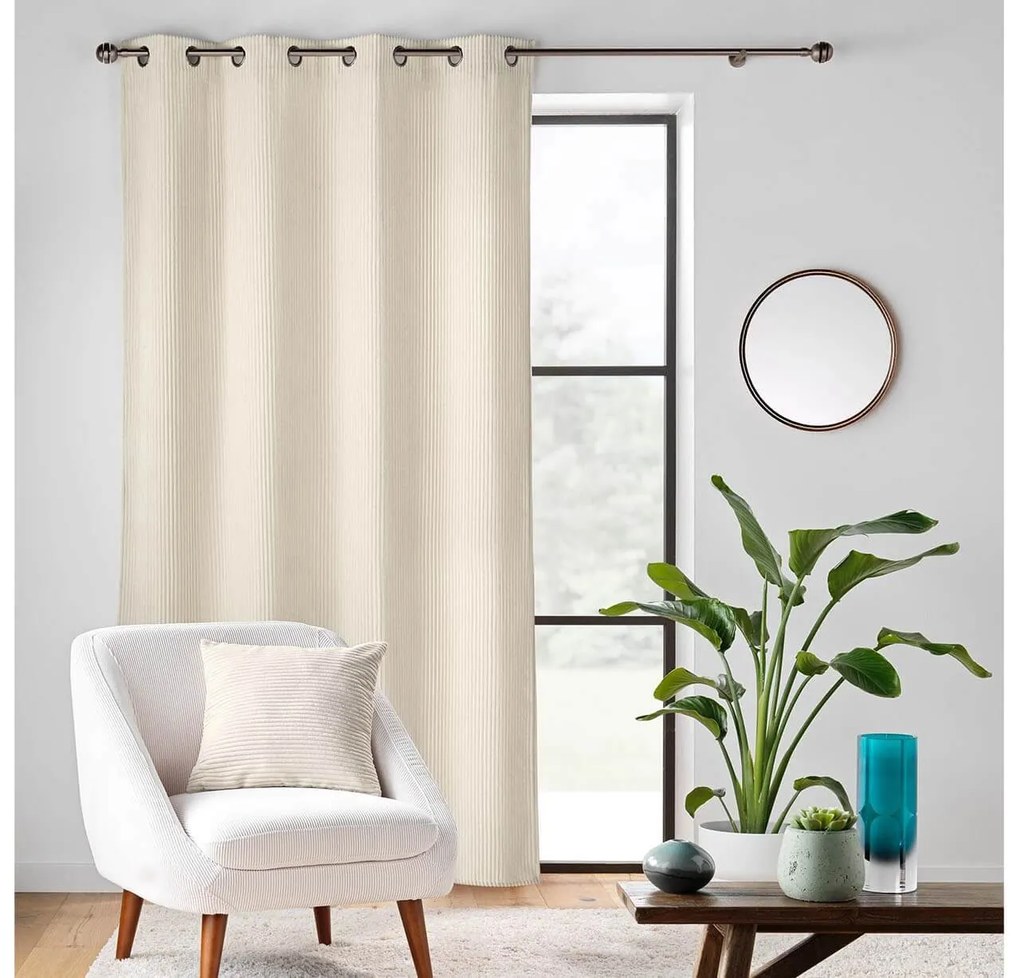 Κουρτίνα Υψηλής Σκίασης Nils Douceur d'intérieur με τρουκς και διαστάσεις 140x260cm - Natural