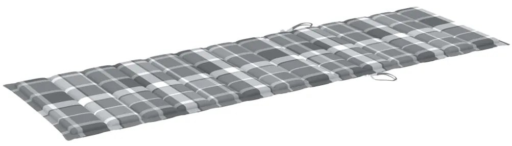 vidaXL Ξαπλώστρα Κήπου από Εμποτ. Ξύλο Πεύκου με Τραπεζάκι &amp; Μαξιλάρι