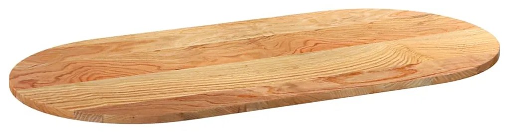 Επιτραπέζια επιφάνεια Ανοιχτό Καφέ 120x60x2 εκ. Ξύλο Δρυός Οβάλ - Γκρι