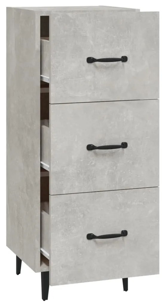 vidaXL Ντουλάπι Γκρι Σκυροδέματος 34,5x34x90 εκ. Επεξεργασμένο Ξύλο