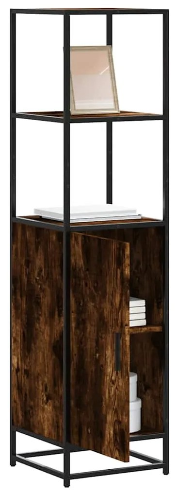 Highboard Καπνιστή δρυς Κατασκευασμένο ξύλο και μέταλλο