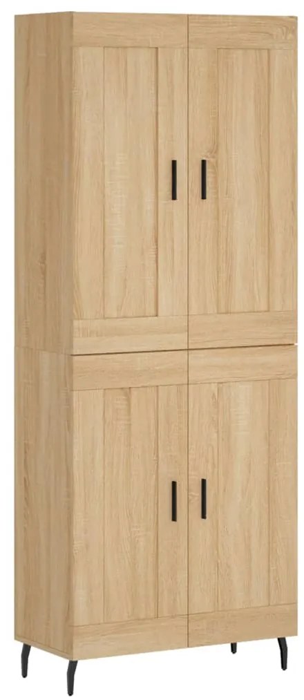 vidaXL Ντουλάπι Sonoma δρυς 69,5 x 34 x 180 εκ. από Επεξεργασμένο Ξύλο