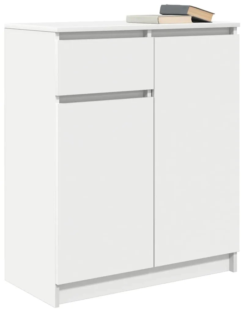 vidaXL Συρταριέρα με Συρτάρια Λευκή 71x35x84 εκ. από Επεξ. Ξύλο