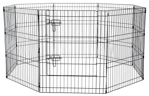 VEVOR Dog Playpen 8 Panels Foldable Metal Dog Exercise Pen with Bottom Pad 30&quot;H
