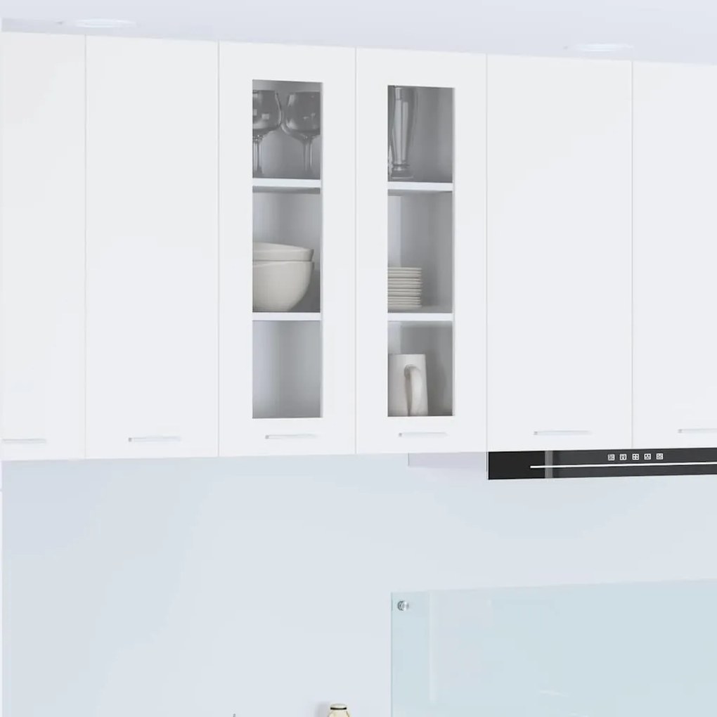 Κρεμαστό ντουλάπι Λευκό 60 x 31 x 80 εκ. Επεξεργασμένο ξύλο