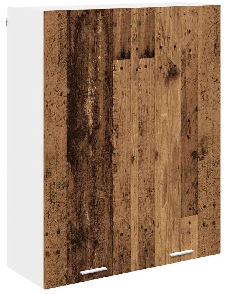 vidaXL Κρεμαστό ντουλάπι με αποθήκευση Παλιό ξύλο 80 x 31 x 100 εκ.