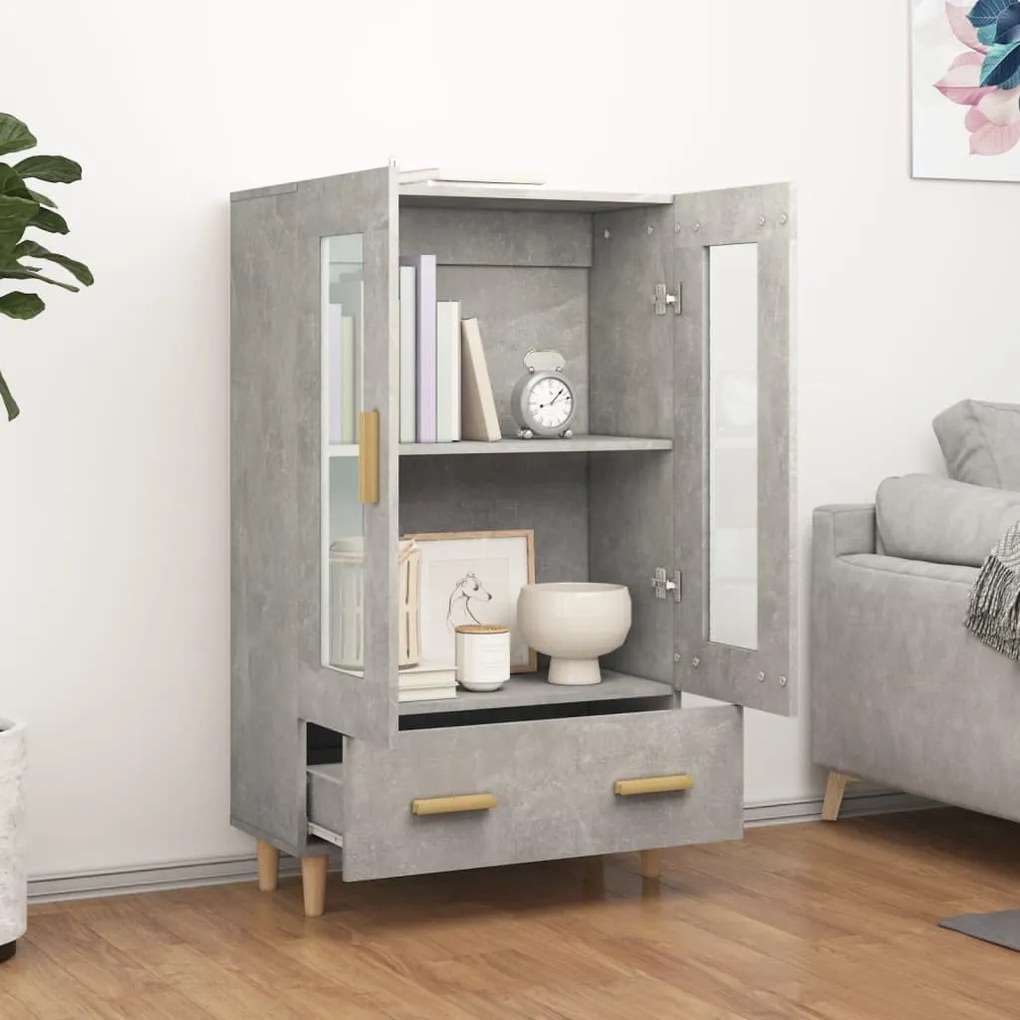 vidaXL Ντουλάπι Γκρι Σκυροδέματος 70x31x115 εκ. από Επεξεργασμένο Ξύλο
