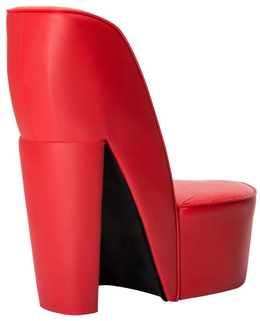vidaXL Κάθισμα Γόβα Κόκκινο από Συνθετικό Δέρμα