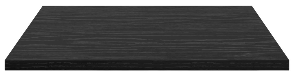 vidaXL Ράφια Βιβλιοθήκης - Σετ 4, Μαύρη Δρυς, 40x40x1.5 εκ, Από Επεξεργασμένο Ξύλο