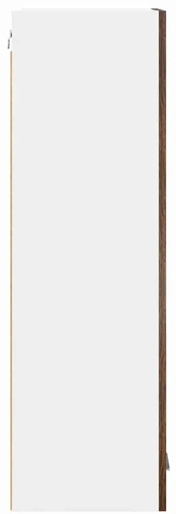 vidaXL Κρεμαστό ντουλάπι με αποθήκευση Καπνιστό Δρύς 40 x 31 x 100 εκ.