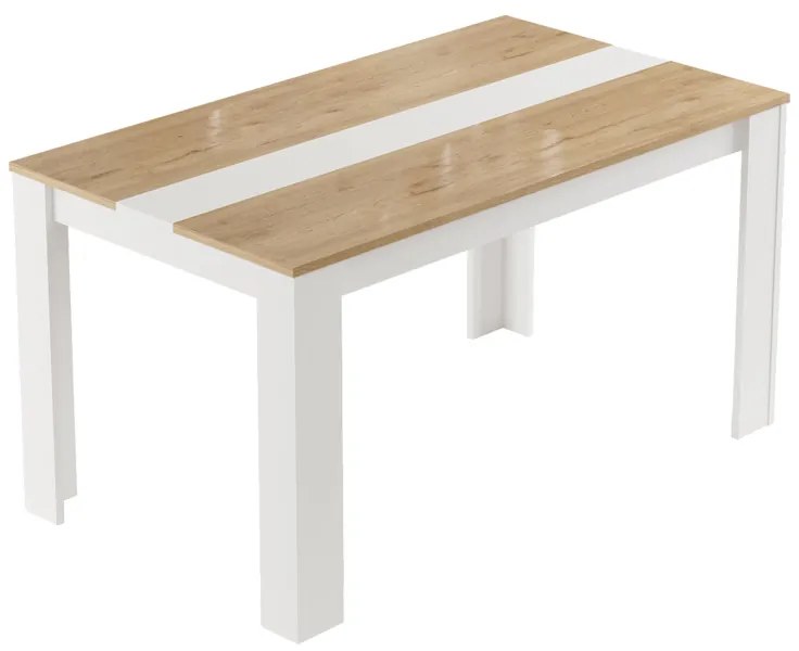 Τραπέζι Sepen pakoworld σε φυσική-λευκή απόχρωση 140x80x74εκ - 176-000194