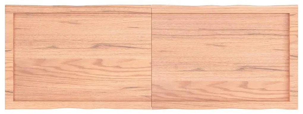 vidaXL Επιφ Τραπεζιού Αν Καφέ 140x50x(2-6)εκ.Ακατέργ. Μασίφ Ξύλο Δρυός