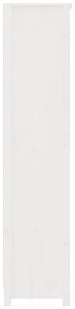 vidaXL Βιβλιοθήκη Λευκή 80x35x154 εκ. από Μασίφ Ξύλο Πεύκου